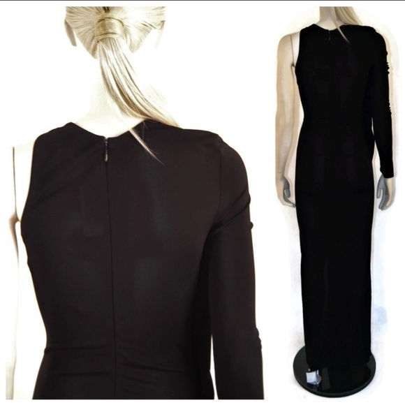 Cut25 Yigal Azrouel Black Longsleeve Gown Size 6 - Picture 8 of 8